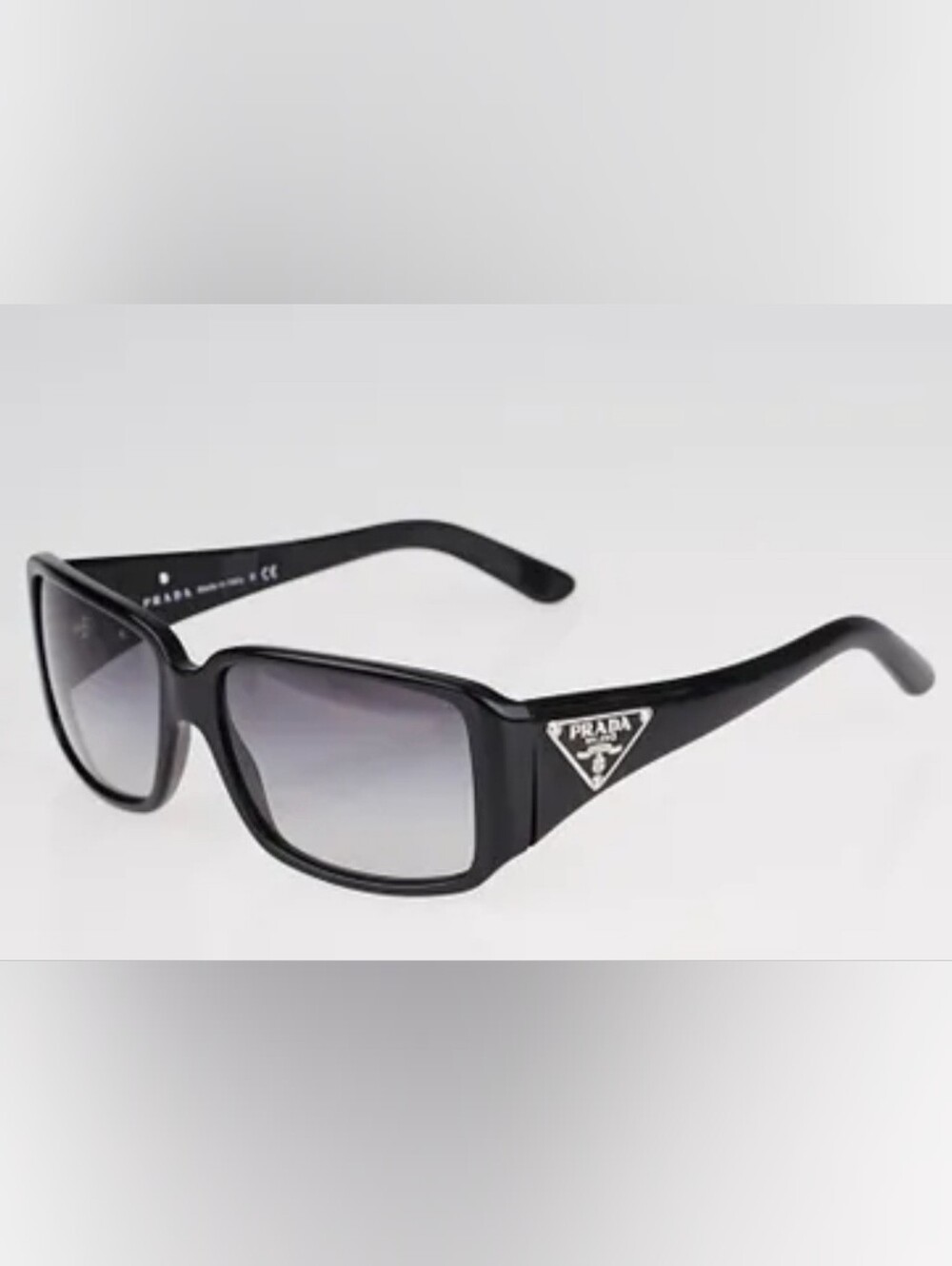 Prada Black Acetate Frame Gradient Tint Sunglasses SPR16L with case